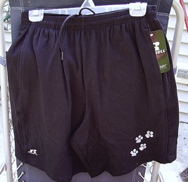 black shorts