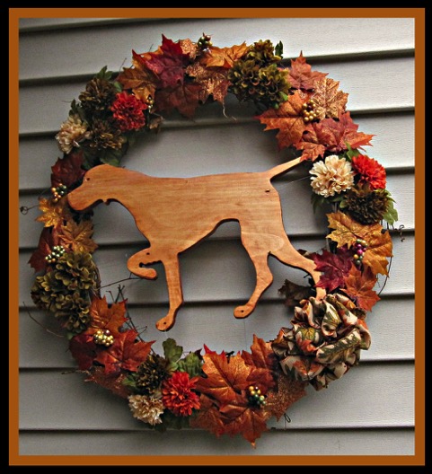 vizsla fall wreath border