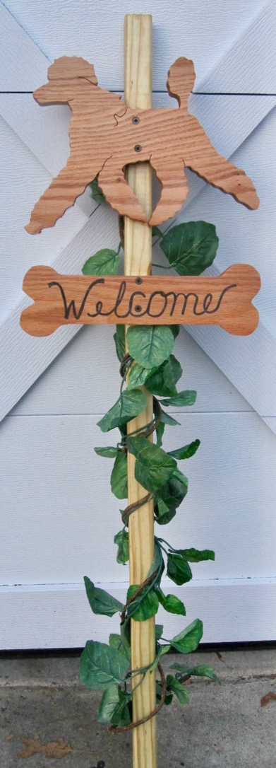 poodle garden sign
